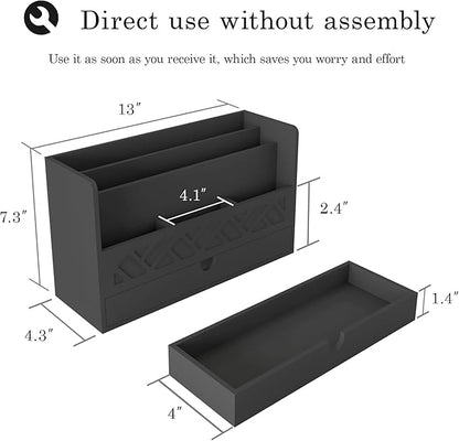 Bamboo Mail Organizer Countertop Desktop - Image 2