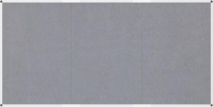 VIZ-PRO Large Fabric Bulletin Board/Foldable Notice Board Felt Gray, 96 X 48 - Image 2