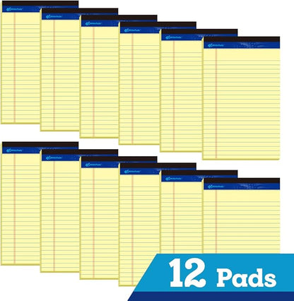 WritePads Legal note pads 5"x8" Legal Pads, College Ruled, Canary Paper - Image 2