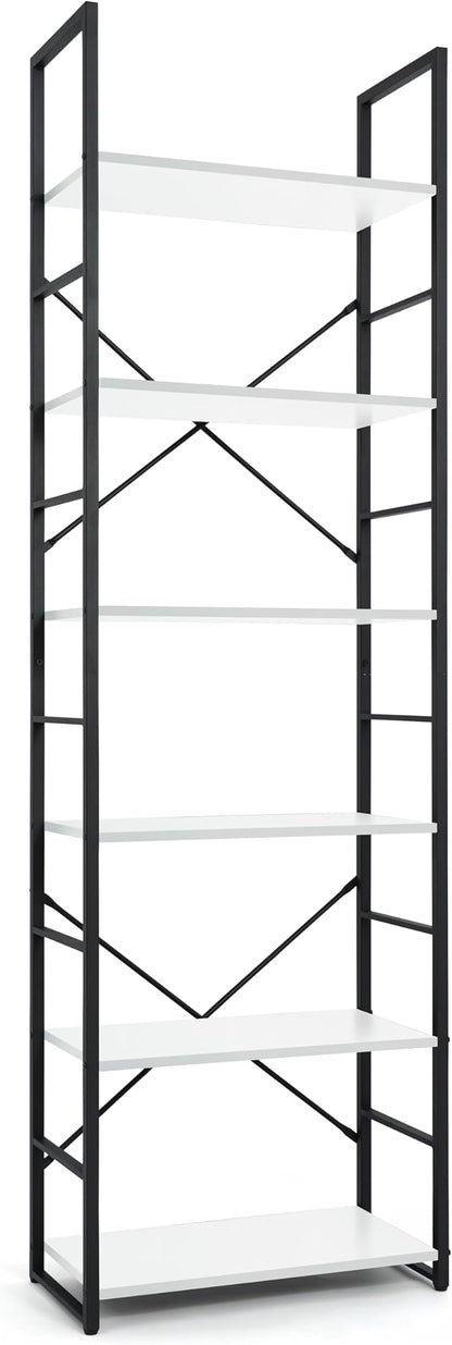 CAPHAUS 6 Tier Bookshelf, 24 Inch Width Free Standing Shelf, Bookcase Shelf - Image 8
