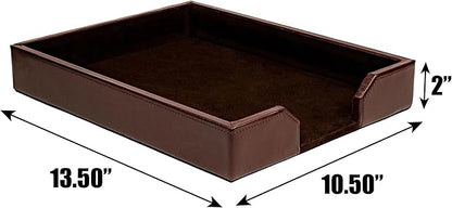 DACASSO Bonded Leather Desktop Letter Tray - Image 10