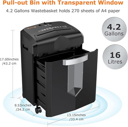 Bonsaii 12 Sheet Micro Cut Paper Shredder | 60-Minute Continuous Run Time | - Image 4