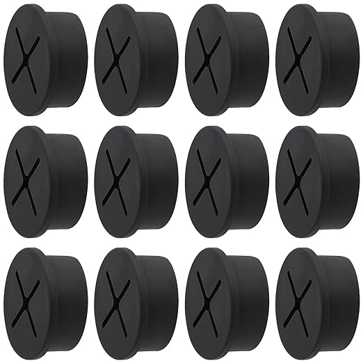 Desk Grommet, 1 Inch Flexible Rubber Grommets, Silicone Cable Cord Grommet Wire by KITANIS