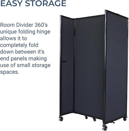 Versare Straightwall Sliding Portable Wall Partition | Freestanding Office - Image 4