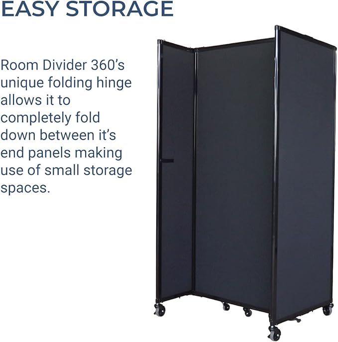 Versare Room Divider 360 Portable Wall Partition | Folding Panels | Large - Image 2
