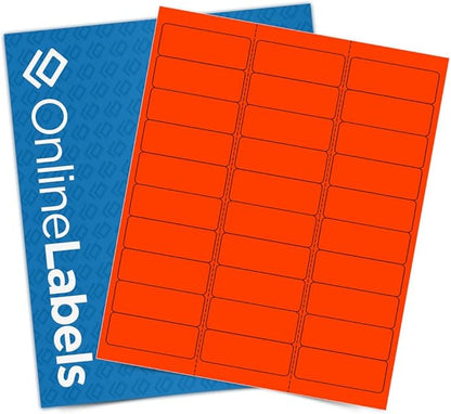 Neon Red Address Labels by OnlineLabels