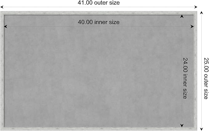 Amanti Art Silver Framed Magnetic Board 25x41 Large Vision Board - Image 3