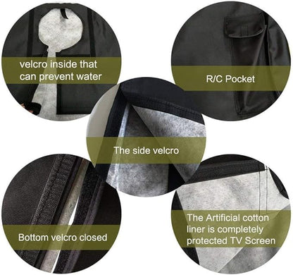 BroilPro Accessories Outdoor 70" TV Set Cover, Scratch Resistant Liner Protect - Image 5