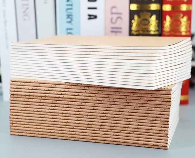 24 Pack A5 Kraft Notebook Journals - Image 3