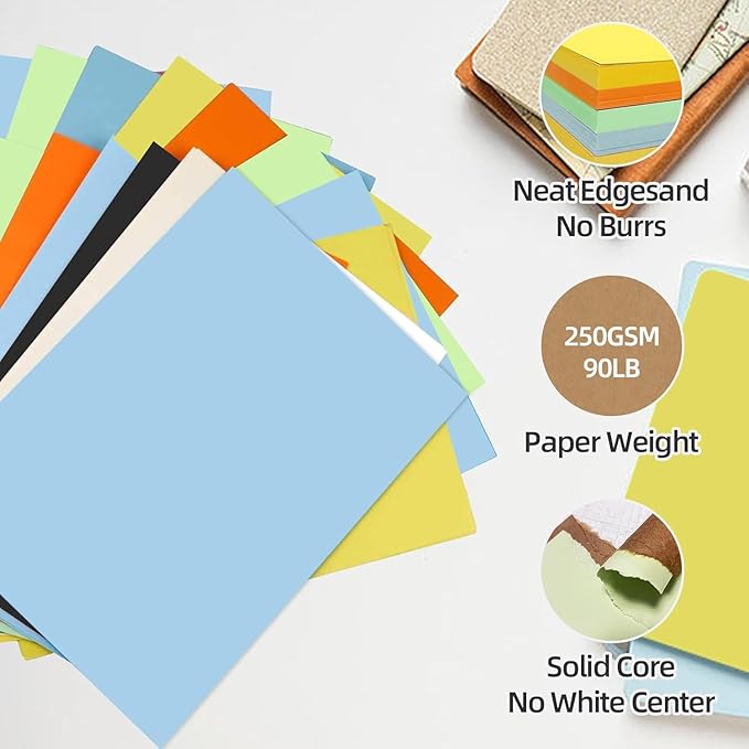 30 Sheets Grey Cardstock 8.5'' x 11'', 250gsm/90lb Heavyweight Cover Cardstock - Image 3