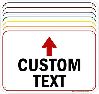 Custom Arrow, Custom Directional Sign, Up Arrow, 12x18 Inches, 55 mil thick by MySignCenter