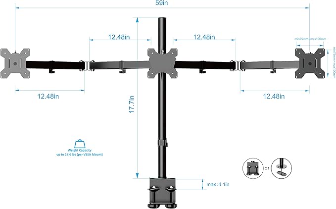 Rocelco 46" Large Height Adjustable Standing Desk Converter - Image 5