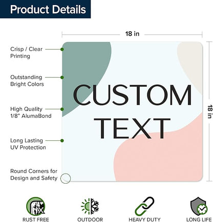Custom Sign, Custom Street Sign, 11 Font Colors, 13 Font Styles, 4 Hole Options - Image 6