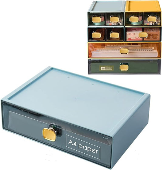 DETEIN Stackable Desk Organizer Drawer 13"Wx9"Lx3.3"H Large Desktop Storage by DETEIN