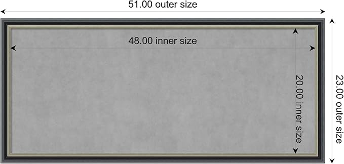 Amanti Art Black Framed Magnetic Board 23x51 Oversize Vision Board - Image 3