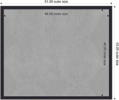 Amanti Art Black Framed Magnetic Board 43x51 Oversize Vision Board - Image 2