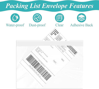 Shipping Label Sleeves, 7.5”×5.5”Self-Adhesive Shipping Label Sleeves, Packing - Image 4