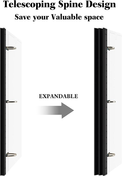 INFUN 1 Inch Telescoping 3 Ring Binder - Image 2