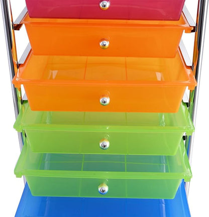 Giantex 10 Drawer Rolling Storage Cart Scrapbook Paper Office School Organizer - Image 7