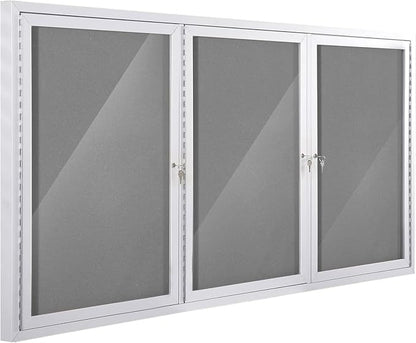SWANCROWN Outdoor Bulletin Board 94x48in, Enclosed Bulletin Board by SWANCROWN