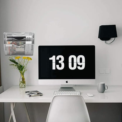 EASEPRES 3 Pocket Mesh Hanging Wall File Organizer, Wall Mounted Mail Paper - Image 3
