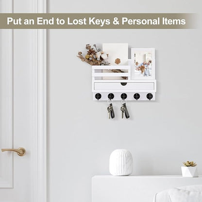 Lucundm Key Holder Wall Mount, Mail Holder - Image 2