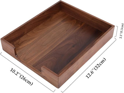 Bamber Wood Letter Tray Wooden Desk Organizer Paper Document File Tray - Image 2