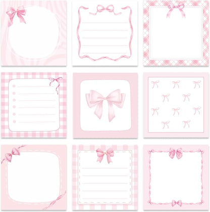 Pink Bow Sticky Notes Gifts by Lovarywow