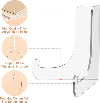 Dooiclear 5 Pack Acrylic Display Stand, Plate Stand - Image 3