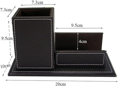 KINGFOM PU Leather Desk Organizer and Accessories, Pencil Holder - Image 3