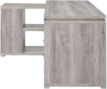 Pemberly Row L Shape Corner Storage Desk in Grey Driftwood, Letter/Legal File - Image 6