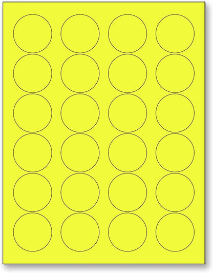 NextDayLabels - 8-1/2 x 11 Neon Color High Light Fluorescent Labels by NextDayLabels