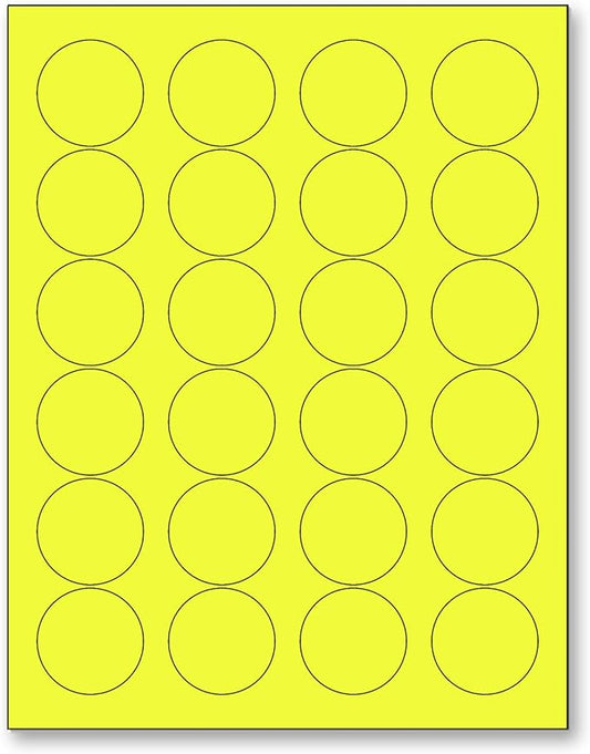 NextDayLabels - 8-1/2 x 11 Neon Color High Light Fluorescent Labels by NextDayLabels