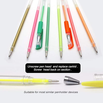 ZSCM 200 Colors Gel Pen Ink Refills, Glitter Neon Gel Ink Pens Refills Replace - Image 2