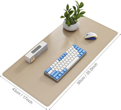 DAWNTREES Desk Mat Protector, PU Leather Desk Pad, Non Slip, Large Mouse Pad - Image 2