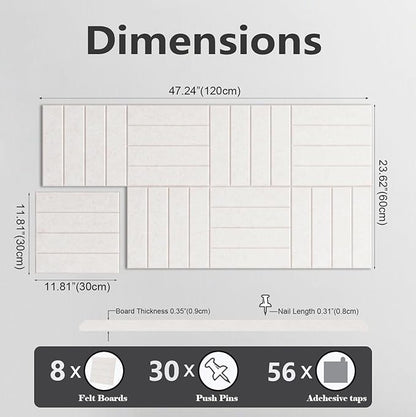 G Gamit Large Felt Wall Tiles Bulletin Board, Large Cork Board Alternative - Image 2