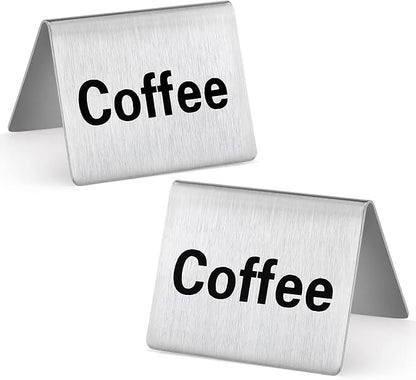 New Star Foodservice Stainless Steel Table Tent Sign, 2 x 2-Inch) by NewStarFoodservice
