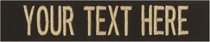 Custom Uniform Name Tapes Solid Colors. Dark Brown Fabric, 4 Inch Sew on by NORTHERNSAFARI