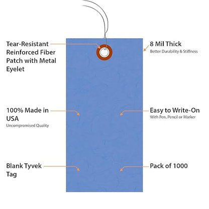 SmartSign Blue Tyvek Shipping Tags - Image 5