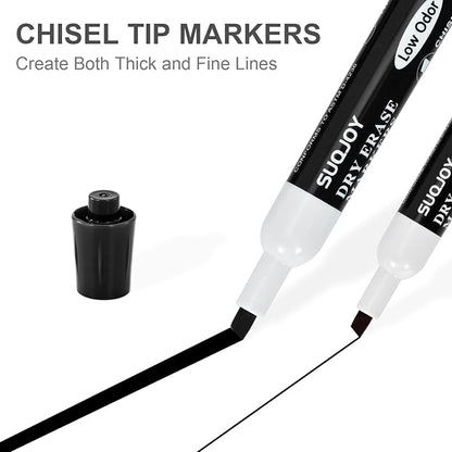 SUQJOY Dry Erase Markers, Chisel Tip Whiteboard Marker, Low Odor Thick Dry - Image 2