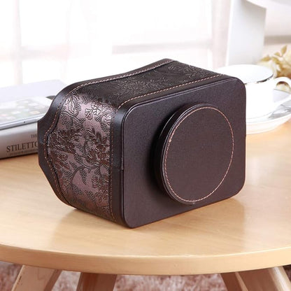 PUSU Leather 360°Rotatable Remote Control Holder, Nightstand TV Remote Caddy - Image 5