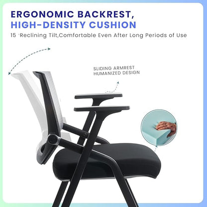 BLANEDUO, 2 Pack Stackable Conference Room Chairs - Image 3
