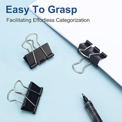 60 Pack Large Binder Clips 1.6 Inch, Binder Clips Large Size, Big Paper Clamps - Image 4