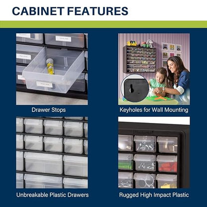 Akro-Mils 44-Drawer Plastic Drawer Storage Cabinet - Image 3