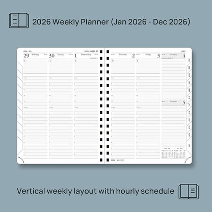 POPRUN 2026 Planner with Hourly Schedule, Vertical Layout - Image 3