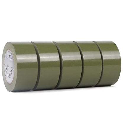 QILIMA 5-Pack Olive Green Duct Tape, Industrial, Professional Use, 2 Inch X 30 by QILIMA