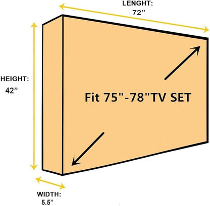 BroilPro Accessories Outdoor 75" -78" TV Set Cover, Scratch Resistant Liner - Image 6