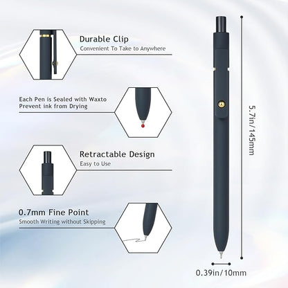 Ddaowanx Gel Pens, 0.7mm Quick Dry Black Ink, Fine Point Smooth Writing Pens - Image 2