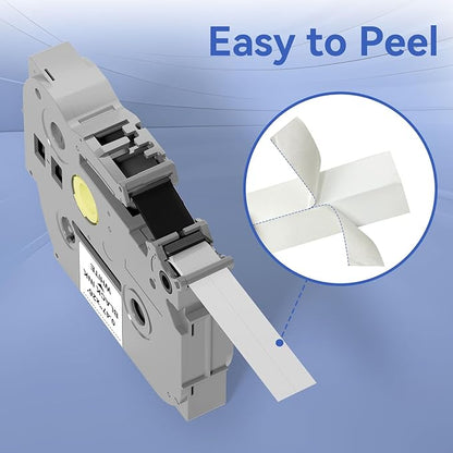 3pack 12mm 0.47 TZe TZ Tape Laminated White Label Maker Tape Replacement - Image 4