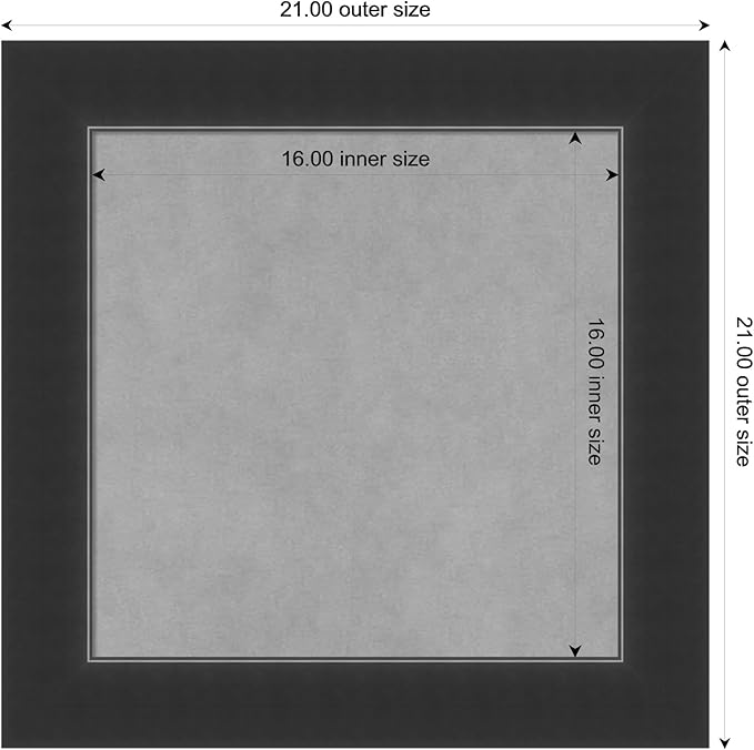 Amanti Art Black Framed Magnetic Board 21x21 Small Vision Board - Image 4